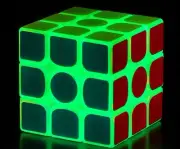 3x3 Fluorescent Speed Cube, Green Luminous, Plastic, Puzzle, 1 Luminous