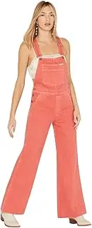 [Wrangler] Women's Flare Overalls Red Large, Red, Large