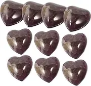 HOOTNEE 10pcs Heart Shaped Stone Natural Crystal Stone Decoration Home Table Decoration Exquisite Stone Small Stone Decor Crystal Stone Adorn Crystal Stone Decors Stone for Home