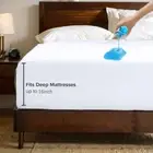 Waterproof Mattress Protector, Deep Pocket Queen Size Fitted Sheet,Stretch to 46