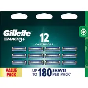 Gillette Mach3+ Replacement Cartridges 12 Count
