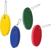 SUPVOX 4pcs Pu Floating Key Chain Keyring for Outdoor Boating Fishing Surfing Sailing