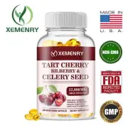 Tart Cherry Bilberry & Celery 12000mg - Gout Arthritis Relief, Kidney Support