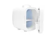 6L Cosmetic Fridge 220V/12V Portable Refrigerator Mini Cooler Cooling and Heating Function with Makeup LED Mirror for Room Car Office Fresh Keeping