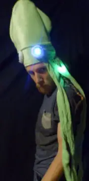 LED Light up Long Squid Hat - Party adult dreads bright novelty Tentacles FLASH