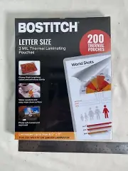 Bostitch Letter Size 3miL Thermal Laminating Pouches 200 Count New