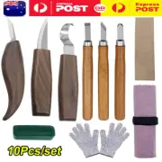 10Pcs Wood Carving Tools Woodworking Whittling Chisel Cutter Chip Hand Tool Kit.