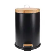 Eco Basics 12L Rubbish Bin/Trash Garbage Can Waste Container Storage Round Black