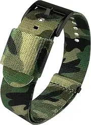 [BARTON WATCH BANDS] Jetson NATO Style Watch Strap - Seatbelt Nylon Weave - Stainless Steel Buckle - Choice of Color & Width 18mm, 20mm, 22mm or 24mm - Seat Belt Nylon Watch Bands