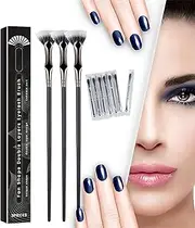 Folding Angle Scalloped Lash Brush, 2024 New Folding Angle Scalloped Lash Brush (3Pcs)