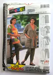 Burda Super Easy Sewing Pattern 3014 Pants Jacket Top Size 18-28 Uncut