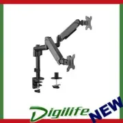 Brateck Dual Monitors Pole-Mounted Gas Spring Monitor Arm Fit Most 17"-32" Monit