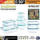 Snapware Pyrex Glass Food Storage Containers BPA Free Locking Lids Set 18 piece