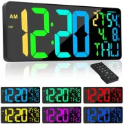 18 Digital Wall Clock Large Display 11 RGB Color Changing Large