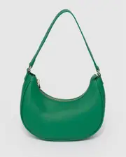 Jasmin Crescent Green Shoulder Bag