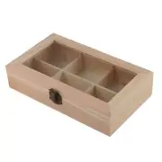 Display Cabinet Wooden Tea Coffee Rack Storage Box Storage Box G2Q55877