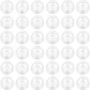 AUEAR, 50 Pack Translucent Small Round Capsules 1.1 Inch Vending Machine Empty Plastic Gumball Containers for Party Favor Prize