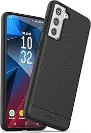 [ENCASED] Thin Armor Designed for Samsung Galaxy S21 FE Case, Slim Fit Flexible Grip Cover (Black)