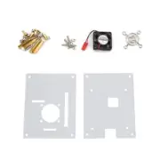 DIY Clear Shell Case Box Enclosure Fan Heatsink For Raspberry Pi 3/2 Model B/B+