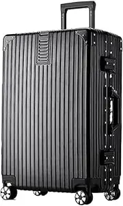 [HSHTTKL] Cabin Luggage Suitcase Lightweight Luggage Right Angle Aluminum Frame Spinner Double Wheel Pc+abs Hardshell Suitcases Travel Carry-Ons