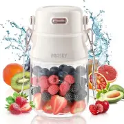 Portable Blender, Personal Blender for Shakes and Smoothies with Creamy-white