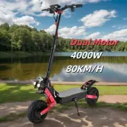 Adult Foldable Electric Scooter 4000W 80KM/H 70KM Range Off Road 11" Tyre E-Bike