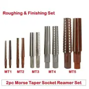 Protable Hand Reamer Tapered Alloy Tool Steel Fine + Rough MT 1/2/3/4/5