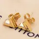 Louis Vuitton M68153 ESSENTIAL V字母耳環(金色)