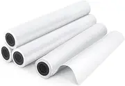 Plotter Paper 36 x 150, Wide Format Paper Rolls, 4 Rolls, CAD Inkjet Rolls 20lb Bond, Goefun Bond Paper Rolls 2" Core for CAD Printing on Wide Format Printers