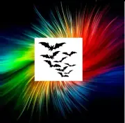 HALLOWEEN BAT SWARM AIRBRUSH, PAINTING, ART, TEMPLATE STENCIL AND TEMPLATES