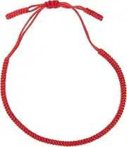 [SAFIGLE] Luck String Bracelet Red Cord Bracelet Adjustable Length Braided Rope for Friendship