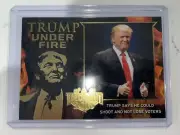 President DONALD TRUMP Under Fire Banknote Decision 2016 Card Button Bonus Items