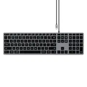 Satechi Slim W3 Wired USB-C Backlit Keyboard, Space Grey - ST-UCSW3M