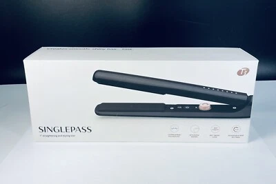 T3 Singlepass 1" Straightening Styling Flat Iron Black & Rose Gold New & SEALED