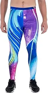 [Kapow Meggings] The Original Men's Leggings: Ideal for Fitness, Running, Fashion, Festivals, Parties & Activities - Men's Long Leggings, Stylish & Comfortable, Futura, L
