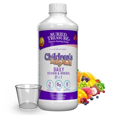 Buried Treasure Children's Daily Multi Liquid Multivitamin & Minerals Nutriti...