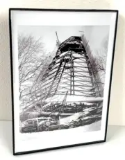 Frank Lloyd Wright - Construction Photo - Beth Sholom Synagogue 1959 Elkins Park