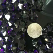 50PC Octagon Beads Prism Part DIY Jewelry Decor Violet Purple CRYSTAL Chandelier