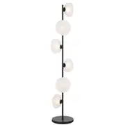 Zaria Matt Black Frosted Glass Floor Lamp
