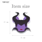 5 pc Planar Resin Flatback Hair Bow Center 1081327 Villains Maleficent Movie