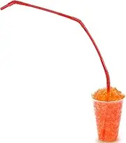 Geiserailie 12 Pieces Flexible Drinking Straws Extra Long Bendy Plastic Straws for Party Camping Limited Mobility Situations Dishwasher(Red, 28 Inches)
