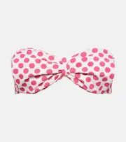 [Alexandra Miro] Alexandra Miro Clara polka-dot gathered bikini top AU 14 white