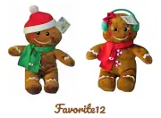 Build a Bear Gingerbread Boy Girl Buddy Stuffed Plush 2020 Holiday Toy Teddy Set