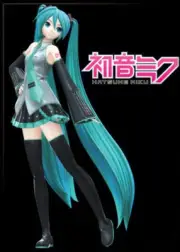 Hatsune Miku Image on Black Refrigerator Magnet NEW UNUSED