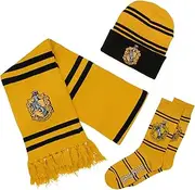 [Culture Fly] Harry Potter Scarf Beanie Socks Premium Knit 3pc Winter Bundle Gift Set