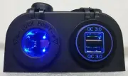 QC 3.0 DUAL USB QUICK CHARGE + POWER SOCKET WITH LED SURFACE MOUNT 4X4 CAR AU