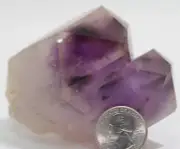 Beautiful Double Terminated Bolivia Amethyst Crystal Point 3.5" COA 1768