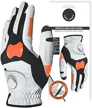 Mens Golf Gloves Left Hand – Breathable Golf Grip Trainer, Non-Slip Golf Glove | Swing Correction Gloves, Chipping Training Aid, Comfortable Golf Training Glove for Right-Handed Golfers