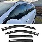 94758 Side Window Visor Wind Vent Deflector for 2016-2020 Kia Sorento,4pcs Outside Mount Dark Smoke Tape-On Nice Looking Shade Sun Rain Guards Set
