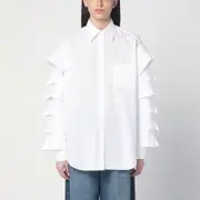 [Moschino] White shirt with sleeves and collars 40 IT White